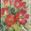 Red Tulips Spring House Flag - 28" x 40"