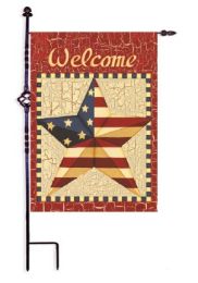 Barn Star Americana Holiday Patriotic House or Garden Flag (Flag size: 12.5" x 18")