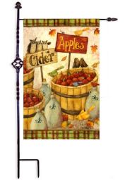 Outdoor Decorative Garden or House Flag - Apples & Cider (Flag size: 12.5" x 18")