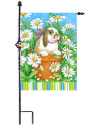 Peekaboo Bunny Spring Holiday & Seasonal Decorative Flags (Flag size: 12.5" x 18")