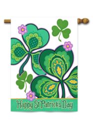 Outdoor Decorative Garden or House Flag - Happy St. Pat's (Flag size: 28" x 40")