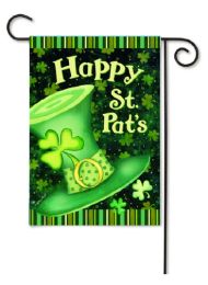 Outdoor Decorative Garden or House Flag - St. Pat's Hat (Flag size: 12.5" x 18")