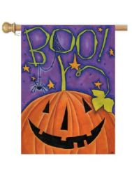 Decorative Garden & House Flag or Doormat - Boo (Select Flag or Doormat: 28" x 40")