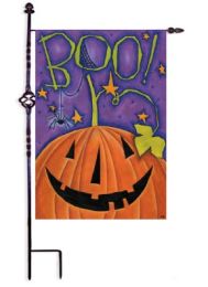 Decorative Garden & House Flag or Doormat - Boo (Select Flag or Doormat: 12.5" x 18")