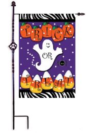 Outdoor Decorative Garden or House Flag - Trick or Treat (Flag size: 12.5" x 18")