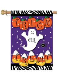 Outdoor Decorative Garden or House Flag - Trick or Treat (Flag size: 28" x 40")