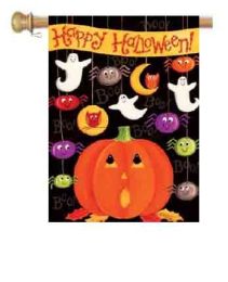 Outdoor Decorative Garden or House Flag - Happy Halloween (Flag size: 28" x 40")