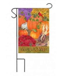 Decorative House & Garden Flag or Doormat - Pumpkins & Mums (Select Flag or Doormat: 12.5" x 18")