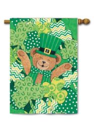 Outdoor Decorative Garden or House Flag - Bear Clovers (Flag size: 28" x 40")