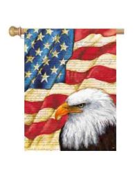 American Eagle Patriotic Pride Garden & House Flag (Flag size: 28" x 40")