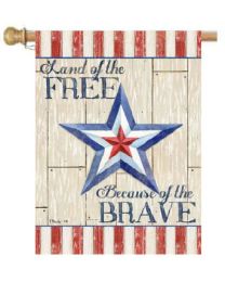 Land of the Free Patriotic Garden or House Flag (Flag size: 28" x 40")