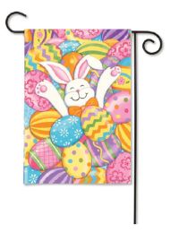 Decorative House & garden Flag or Doormat - Bunny Eggs (Select Flag or Doormat: 12.5" x 18")