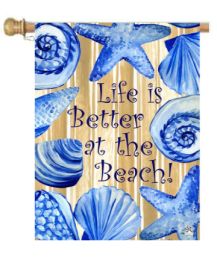 Life is Better Beach Summer Flag & Mat Collection (Select Flag or Doormat: 28" x 40")
