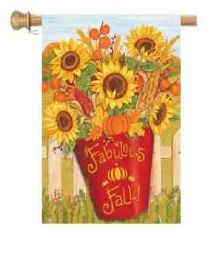 Outdoor Decorative Garden or House Flag - Fabulous Fall (Flag size: 28" x 40")