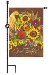 Outdoor Decorative Garden or House Flag - Floral Cornucopia (Flag size: 12.5" x 18")