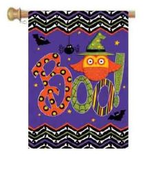 Outdoor Decorative Garden or House Flag - Owl Boo (Flag size: 28" x 40")