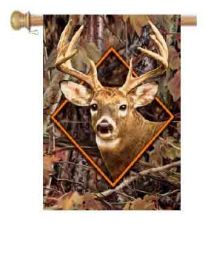 Outdoor Decorative Garden or House Flag - Deer Camo (Flag size: 28" x 40")