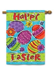 Outdoor Decorative Garden or House Flag - Easter Egg Toss (Flag size: 28" x 40")