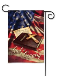 Outdoor Decorative Garden or House Flag - God & Country (Flag size: 12.5" x 18")
