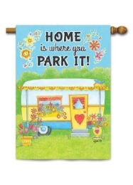 Outdoor Decorative Garden Flag or House Flag - Camper Home (Flag size: 28" x 40")