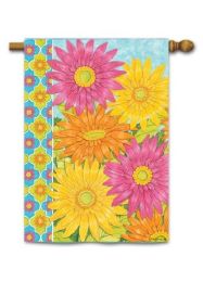 Outdoor Decorative Garden or House Flag - Vibrant Daisies (Flag size: 28" x 40")