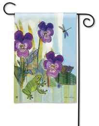 Pansy Prince Spring Floral Decorative Flag & Mat Set (Select Flag or Doormat: 12.5" x 18")
