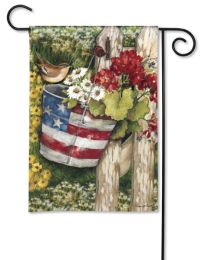 Patriotic Pail Summer Holiday Flag & Doormat Collection (Select Flag or Doormat: 12.5" x 18")