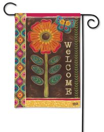 Gypsy Garden Spring Decorative Welcome Flag & Mat Collection (Select Flag or Doormat: 12.5" x 18")