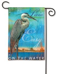 Heron Bay View Decorative Outdoor Garden Flag & Doormat (Select Flag or Doormat: 12.5" x 18")