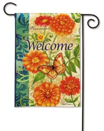 Zinnia Garden Outdoor Decorative Garden and House Flag (Flag size: 12.5" x 18")