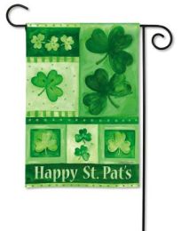 Decorative House & Garden Flag or Doormat - Shamrock Collage (Select Flag or Doormat: 12.5" x 18")