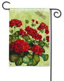Geraniums Decorative Garden and House Flag & Doormat (Select Flag or Doormat: 12.5" x 18")