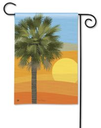 Palm Sunset Decorative Outdoor Garden Flag & Doormat (Select Flag or Doormat: 12.5" x 18")