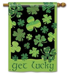 Outdoor Decorative Garden or House Flag - Get Lucky (Flag size: 28" x 40")