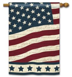 Liberty American Flag Patriotic Garden or House Flag (Flag size: 28" x 40")