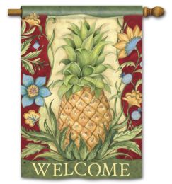 Colonial Pineapple Decorative Garden or House Flag & Doormat (Select Flag or Doormat: 28" x 40")