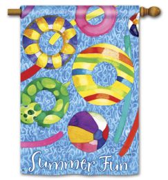 Summer Fun Decorative Garden and House Flag & Doormat (Select Flag or Doormat: 28" x 40")