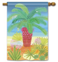 Pretty Palm Decorative Outdoor Garden or House Flag (Flag size: 28" x 40")