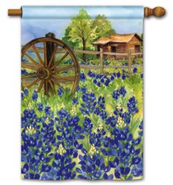 Bluebonnets Decorative Garden and House Flag & Doormat (Select Flag or Doormat: 28" x 40")