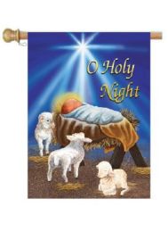 Outdoor Decorative Garden or House Flag - O Holy Night (Flag size: 28" x 40")